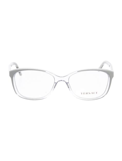 versace white glasses|clear versace eyeglasses.